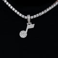 Utah Jazz Official NBA Micro Logo Pendant in White Gold