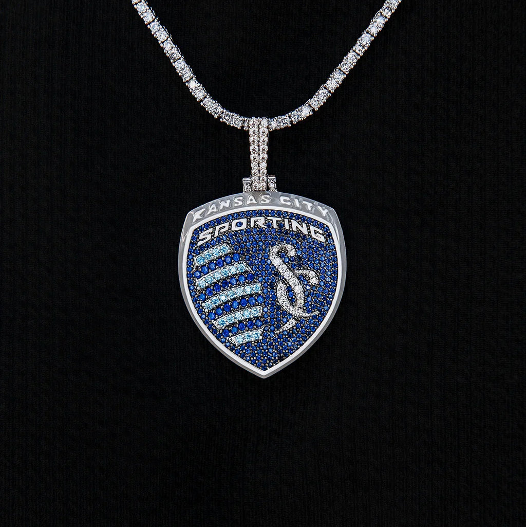 Sporting Kansas City Official MLS Logo Pendant in White Gold