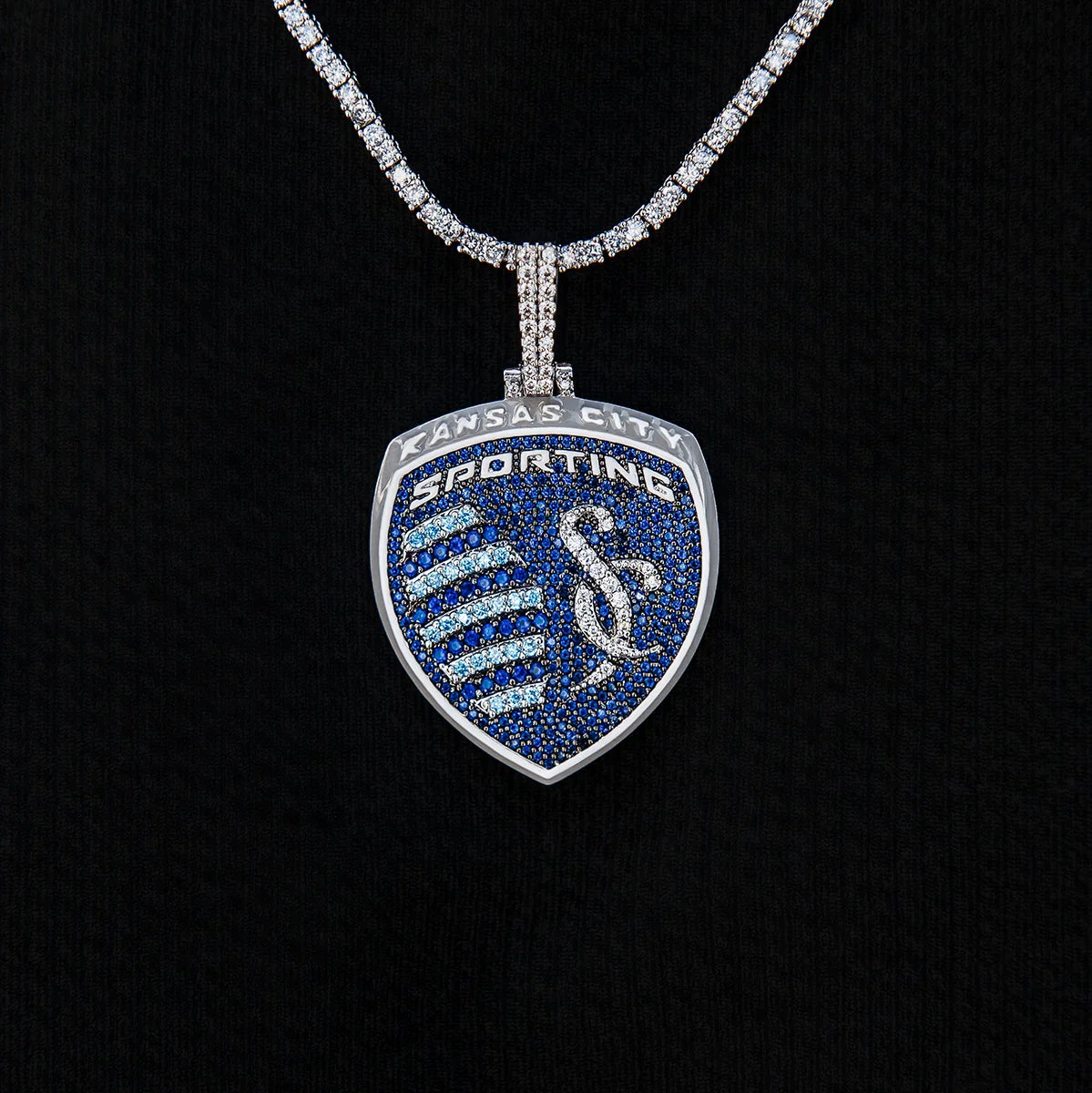 Sporting Kansas City Official MLS Logo Pendant in White Gold