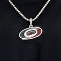 Carolina Hurricanes Official NHL Logo Pendant in White Gold