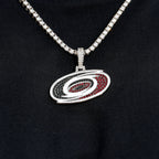 Carolina Hurricanes Official NHL Logo Pendant in White Gold