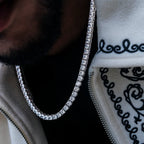 Diamond Tennis Chain in White Gold- 5mm