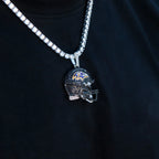 2025 Baltimore Ravens Team Helmet Pendant - White Gold
