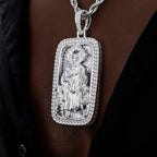 Large Icon Shepherd Pendant in White Gold