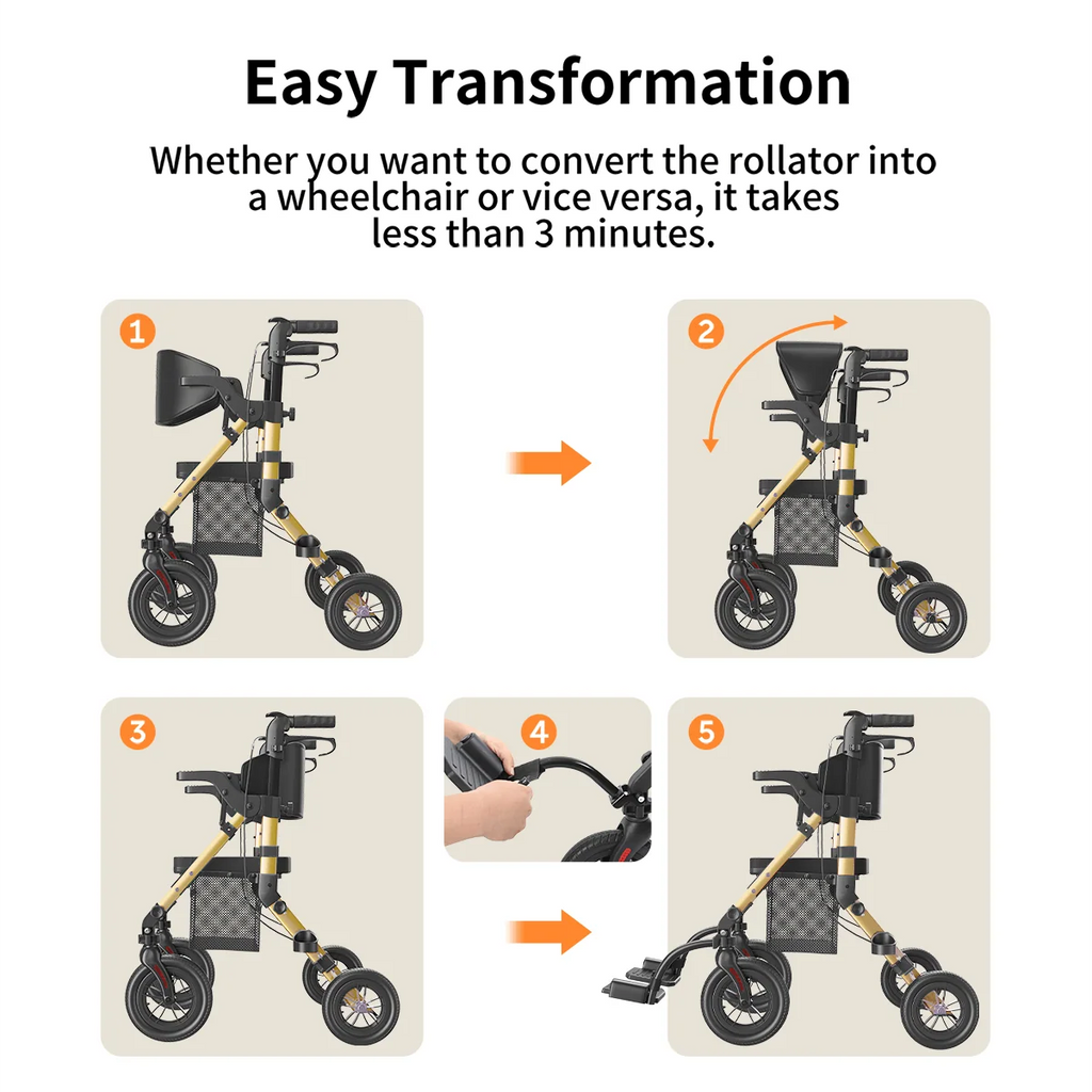 Used Z51 Shift Combo 2 In 1 Rollator Walker
