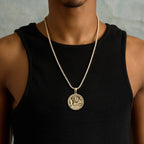 Brooklyn Nets Official NBA Coin Pendant in Yellow Gold