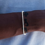 3 Prong Tennis Bracelet in White Gold -2mm