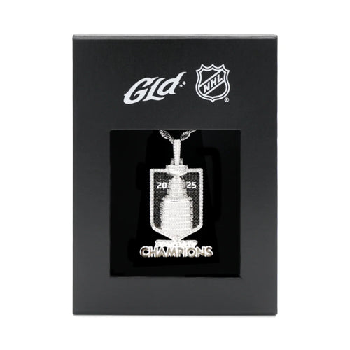 2025 Stanley Cup Official NHL Championship Pendant with 20" Rope Chain in White Gold