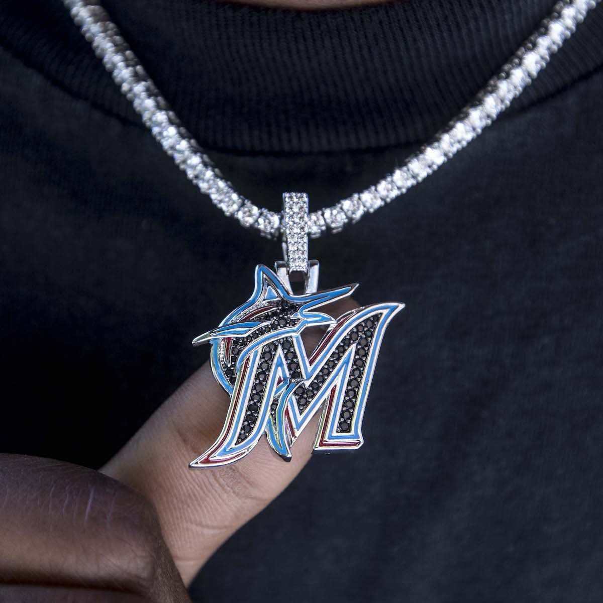 Miami Marlins Official MLB Logo Pendant