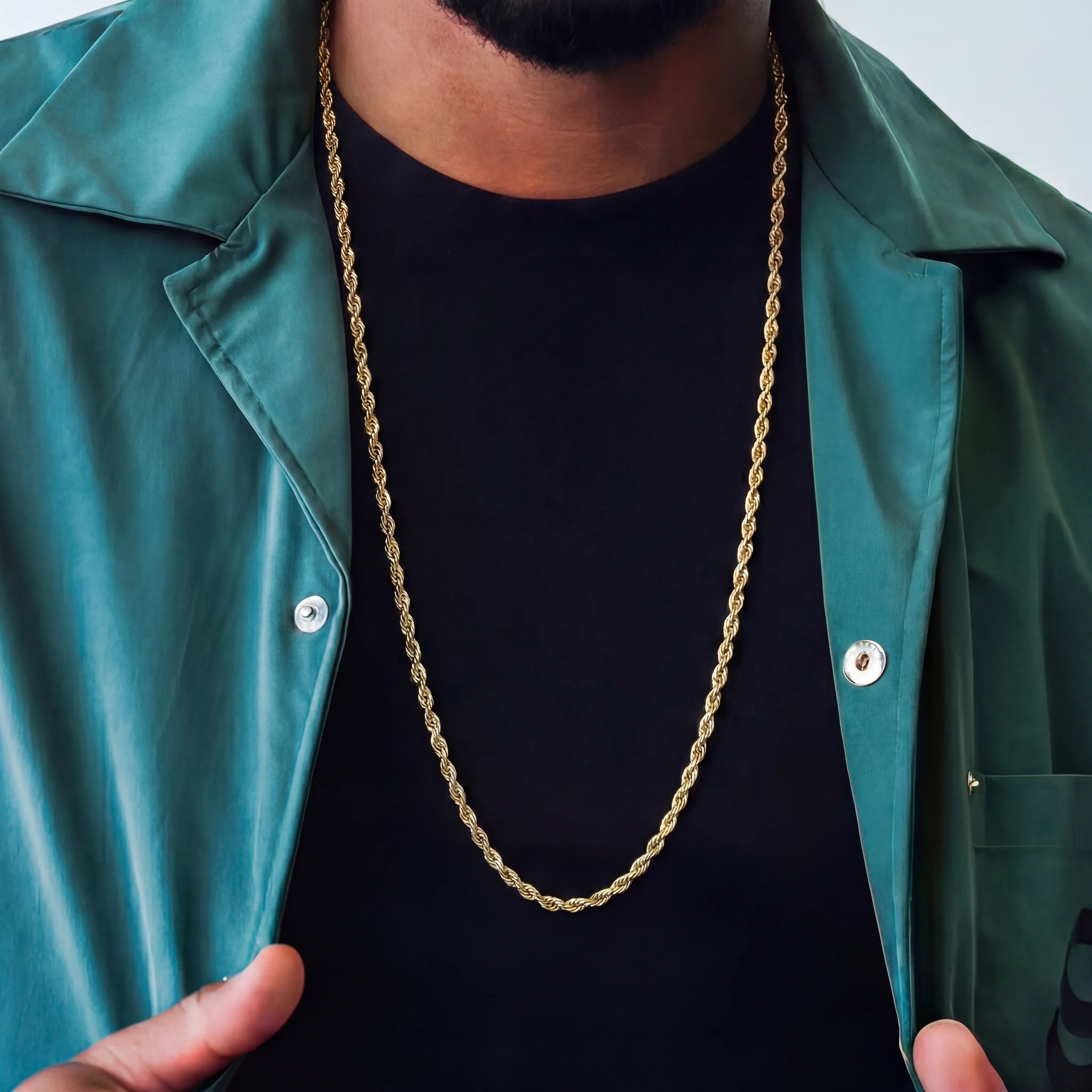 Rope Chain in Yellow Gold- 4mm