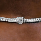 Diamond Baguette Tennis Chain + Bracelet Bundle in White Gold- 6mm