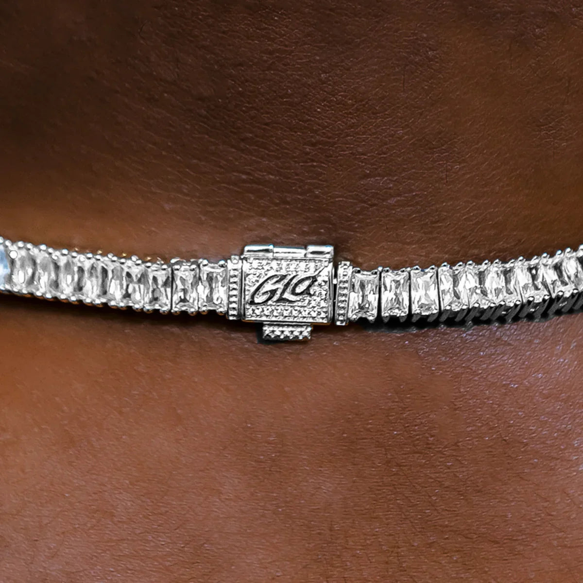 Diamond Baguette Tennis Chain + Bracelet Bundle in White Gold- 6mm