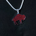 Buffalo Bills Official NFL Vintage Logo Pendant in White Gold