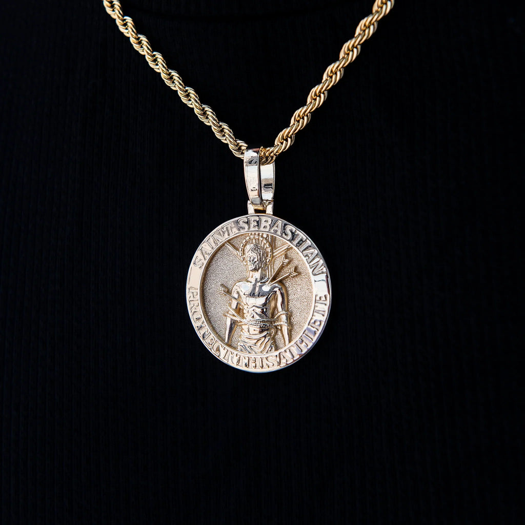 Athletes Guardian Pendant in Yellow Gold