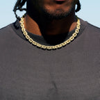 GLD X Bloody Osiris Iced Canary Voronoi Link Chain in Yellow Gold