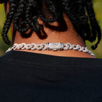 Iced Infinity Chain in White Gold - 10mm
