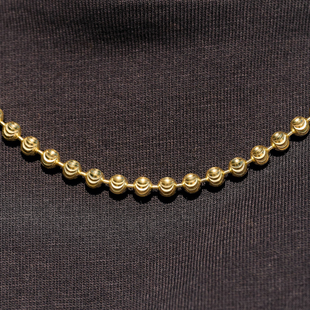 Moon Cut Ball Chain in Yellow Gold Vermeil - 4mm