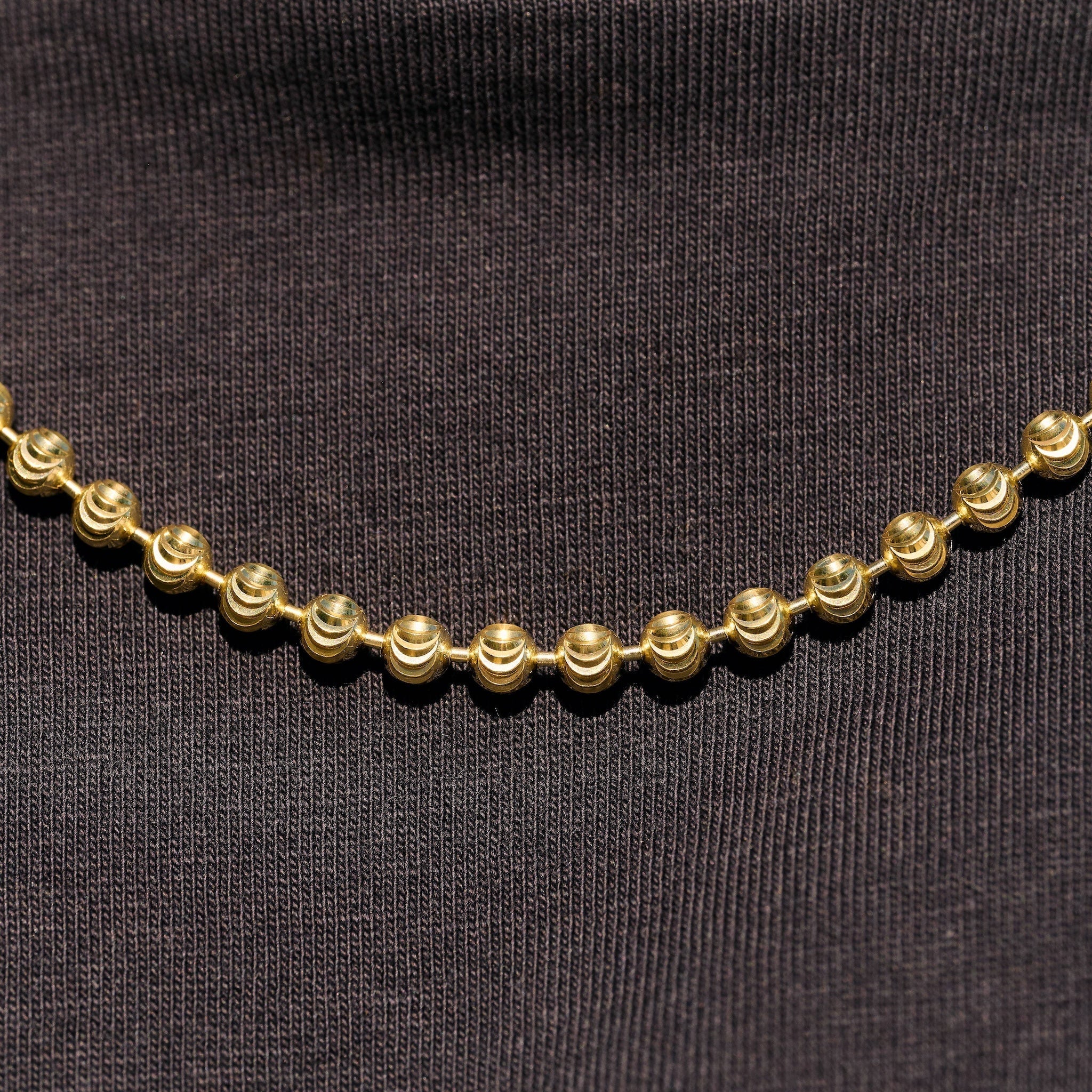 Moon Cut Ball Chain in Yellow Gold Vermeil - 4mm