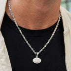 San Francisco 49ers Official NFL Micro Logo Pendant - White Gold