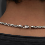 Rope Chain in White Gold- 6mm