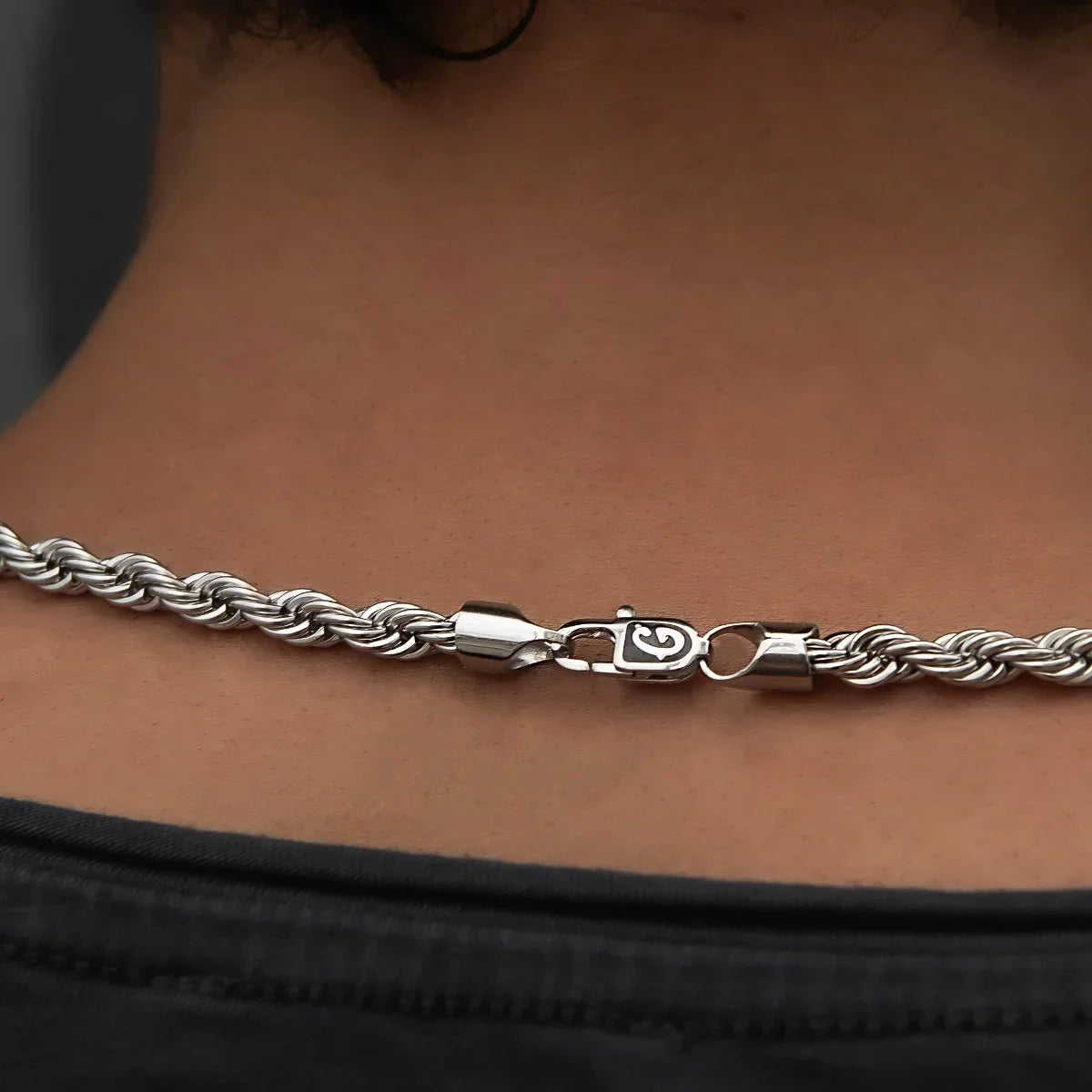 Rope Chain in White Gold- 6mm
