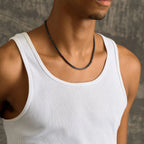 Black Diamond Tennis Chain in Black - 3mm