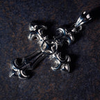 GLD X Bloody Osiris Large Cross Pendant in White Gold Vermeil