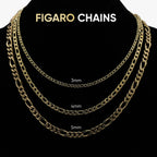 Figaro Chain in White Gold - 4mm