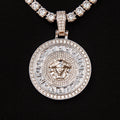 Medusa Pendant in White Gold