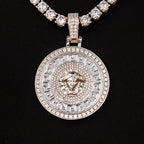 Medusa Pendant in White Gold