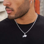 Buffalo Bills Official NFL Micro Logo Pendant - White Gold