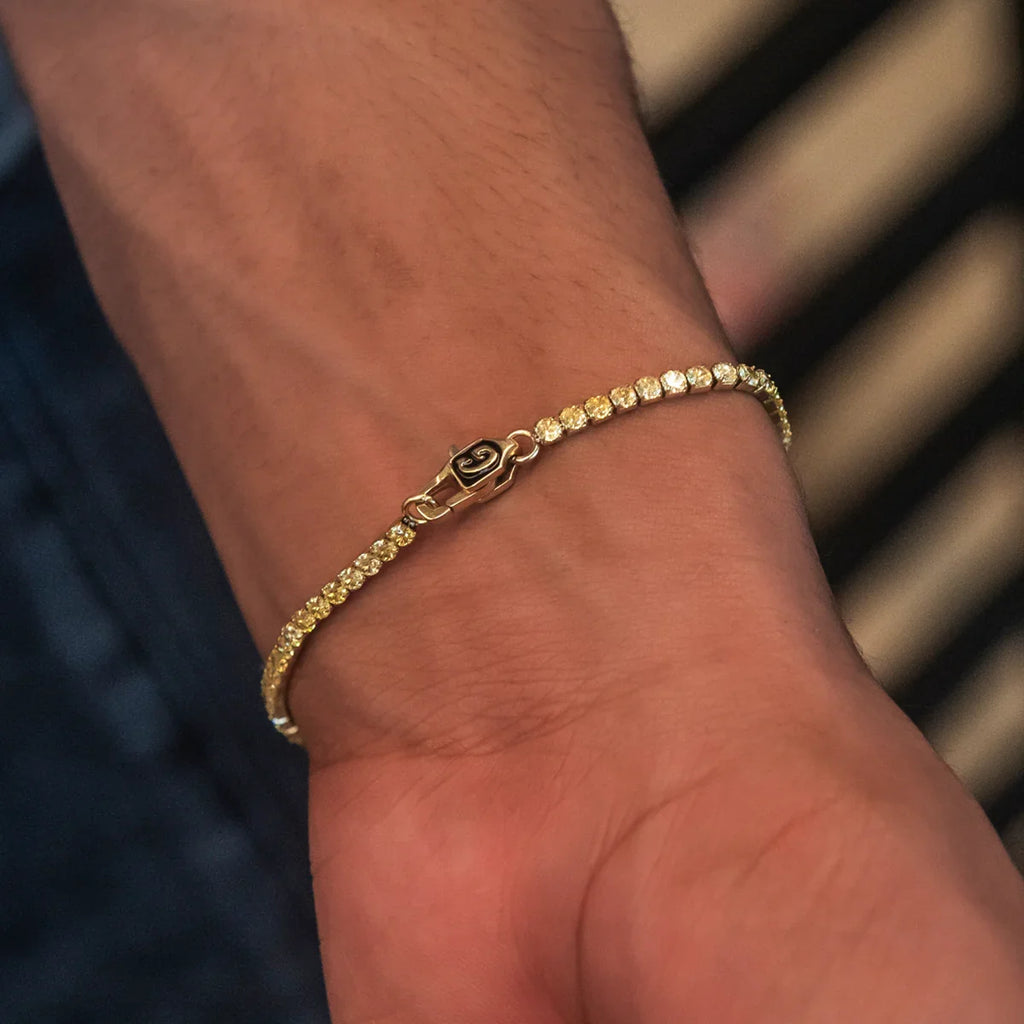 Canary Micro Tennis Bracelet in Yellow Gold