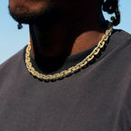 GLD X Bloody Osiris Iced Canary Voronoi Link Chain in Yellow Gold