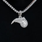 Orlando Magic Official NBA Micro Logo Pendant in White Gold