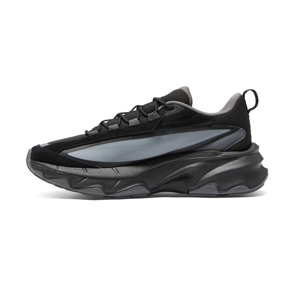 Carbon Particle Lace Up Sneakers