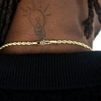 Rope Chain + Bracelet Bundle in Yellow Gold- 4mm