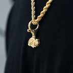 GLD Logo Clip On Pendant in Yellow Gold