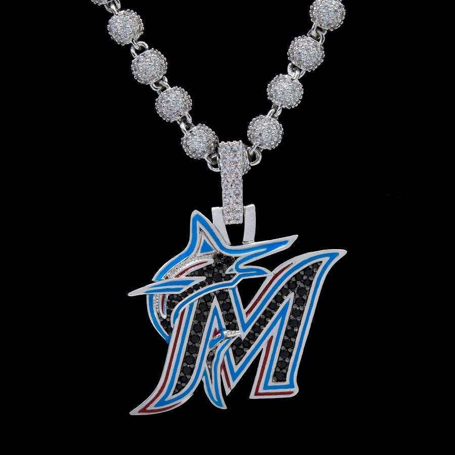 Miami Marlins Official MLB Logo Pendant