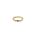 High Polish Rounded Band Ring in Solid Gold - 2mm