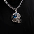 2025 Carolina Panthers Team Helmet Pendant - White Gold