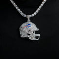 2025 Buffalo Bills Team Helmet Pendant - White Gold