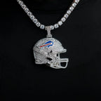 2025 Buffalo Bills Team Helmet Pendant - White Gold