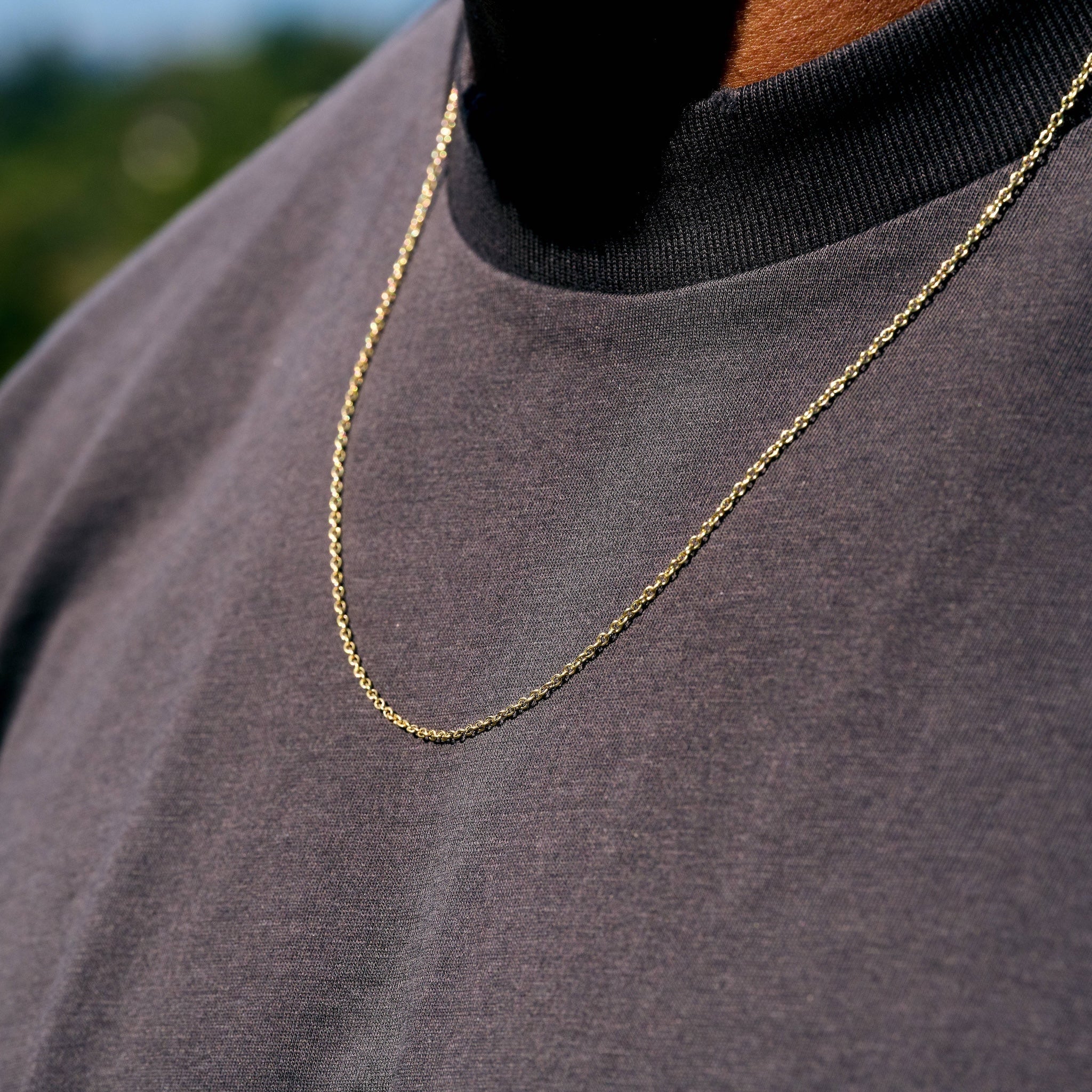 Cable Chain in Yellow Gold - 1.5mm