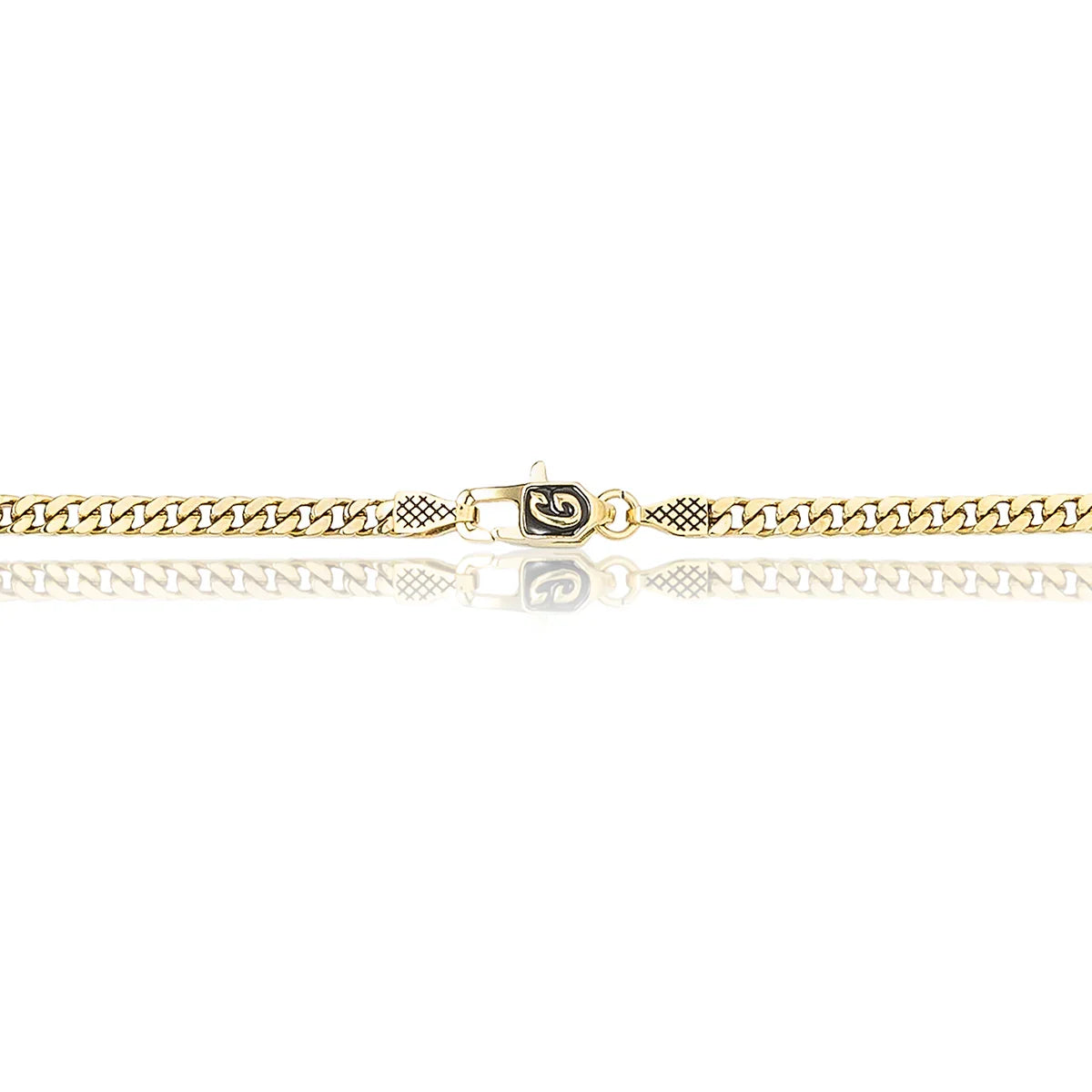 Micro Cuban Chain in Yellow Gold- 3mm