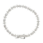 Moissanite Round Stone Star Tennis Bracelet in Sterling Silver - 6mm