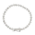 Moissanite Round Stone Star Tennis Bracelet in Sterling Silver - 6mm