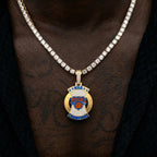 Moissanite New York Knicks Official NBA 2026 Championship Pendant in Yellow Gold Vermeil