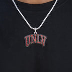 University of Nevada Las Vegas Official NCAA Logo Pendant in White Gold