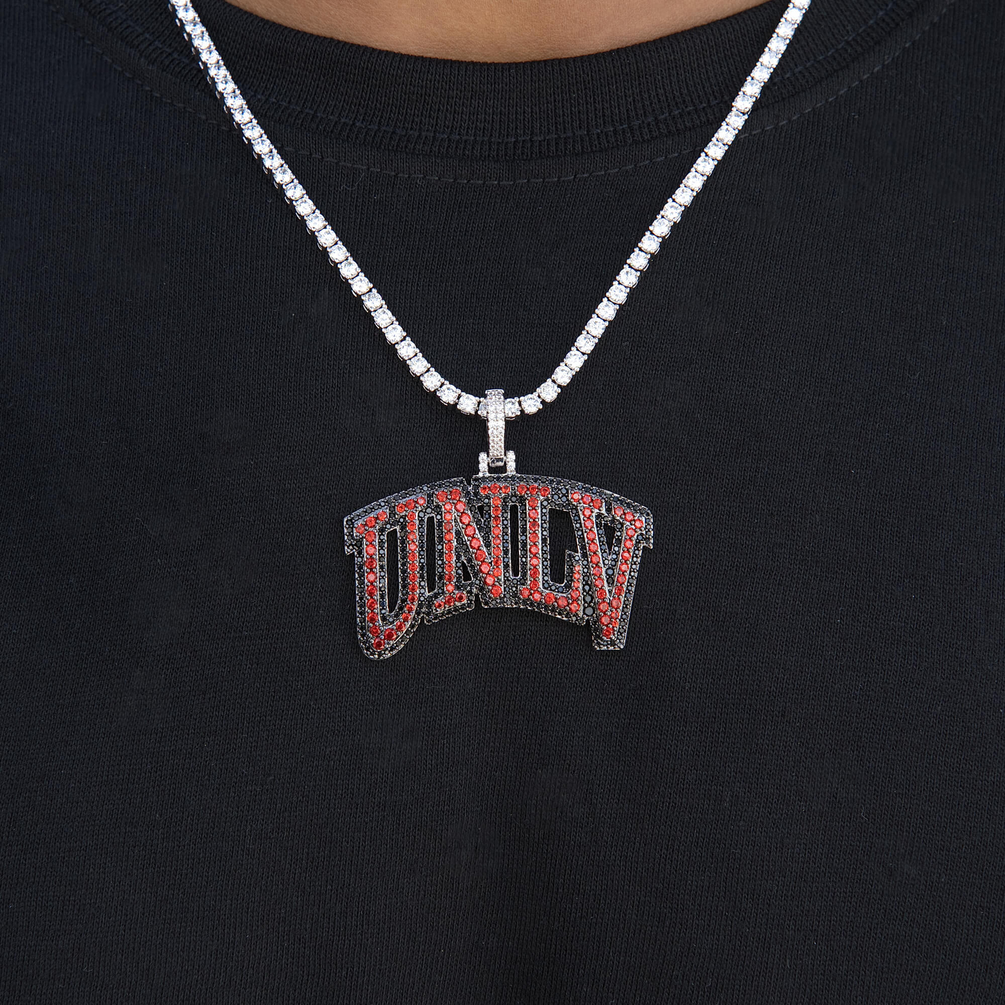 University of Nevada Las Vegas Official NCAA Logo Pendant in White Gold