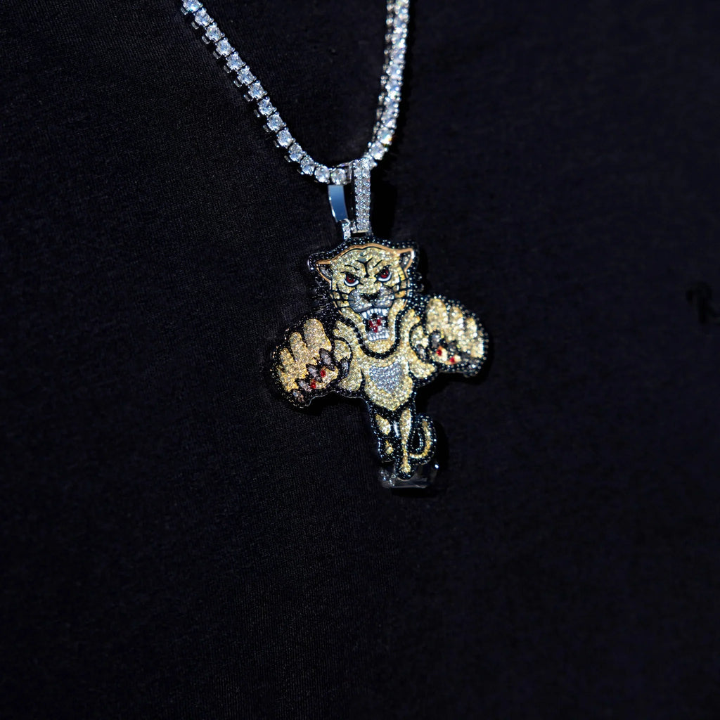 Florida Panthers Official NHL Winter Classic Logo Pendant in White Gold